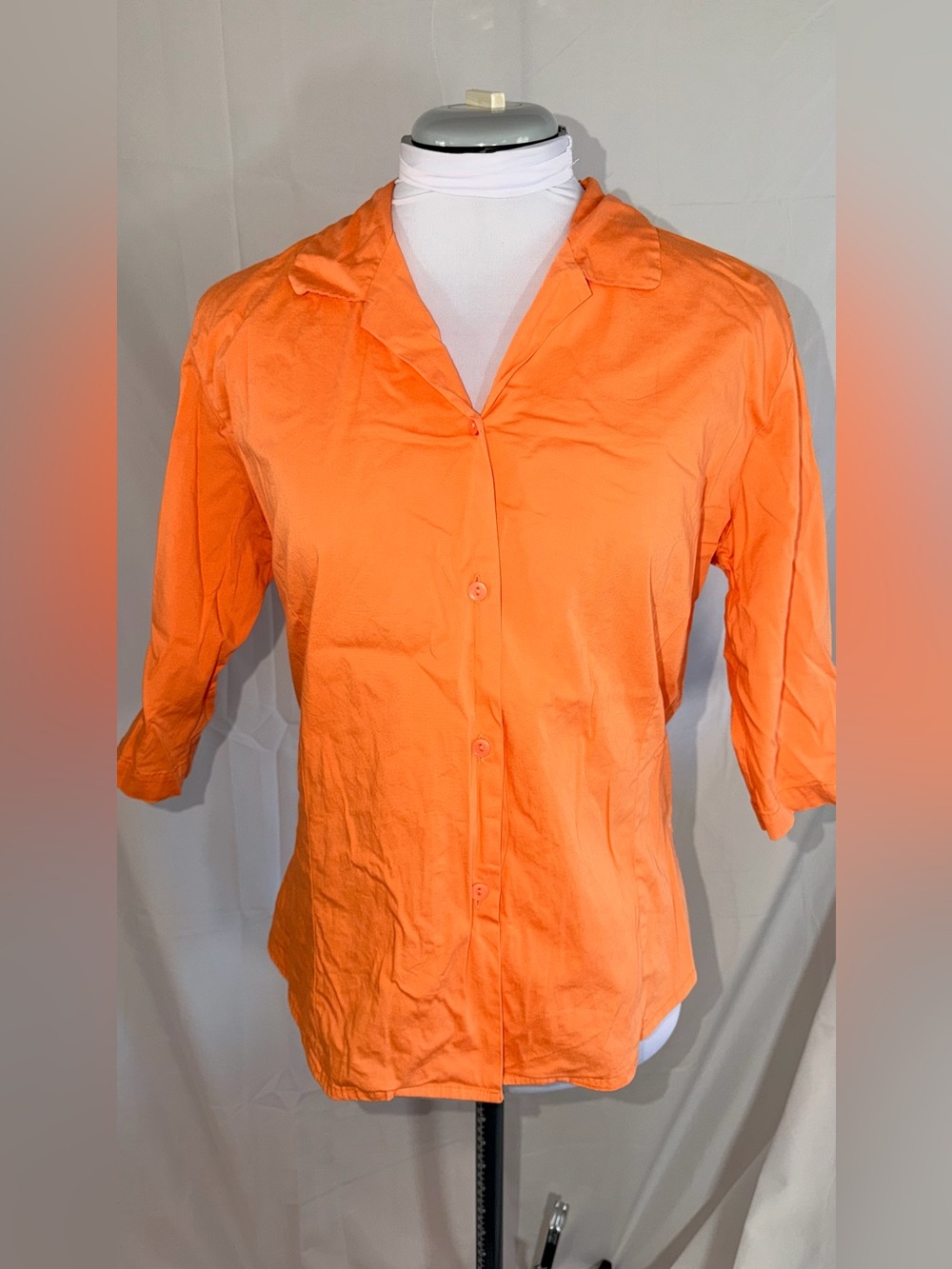 Tower Hill Collection Orange Button-Front Blouse